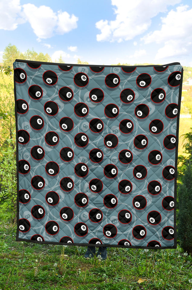Billiard Ball Pattern Print Design 01 Premium Quilt