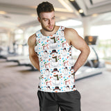 Snowman Pattern Background Men Tank Top