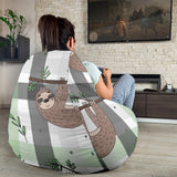 Sloth Pattern Stripe Background Bean Bag Cover