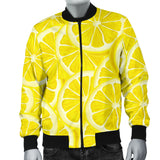 Sliced Lemon Pattern Men Bomber Jacket