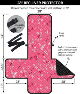 Sakura Pattern Background Recliner Cover Protector