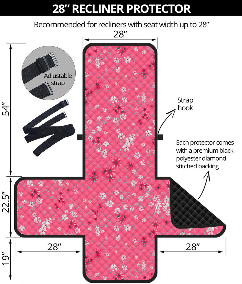 Sakura Pattern Background Recliner Cover Protector