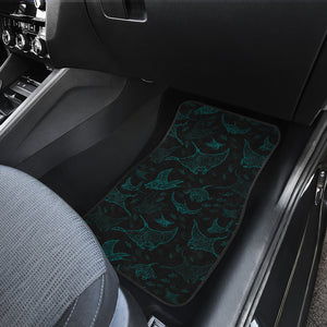 Stingray Pattern Print Design 02 Front and Back Car Mats