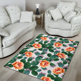 Cactus and Flower Pattern Area Rug