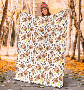 Yorkshire Terrier Pattern Print Design 05 Premium Blanket.;