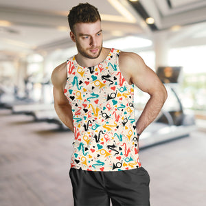 Saxophone Pattern Background Men Tank Top