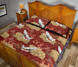 Japanese Crane Theme Pattern Quilt Bed Set