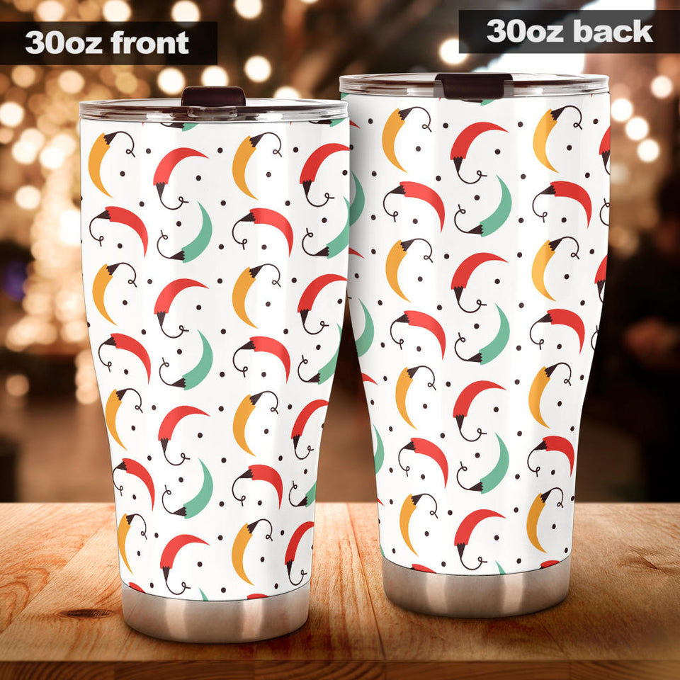 Red Green Yellow Chili Pattern Tumbler