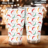 Red Green Yellow Chili Pattern Tumbler