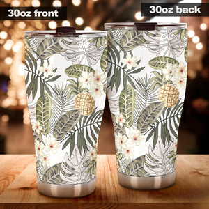 Pineapple Leave flower Pattern Tumbler