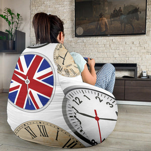 Wall Clock UK Pattern Bean Bag Cover