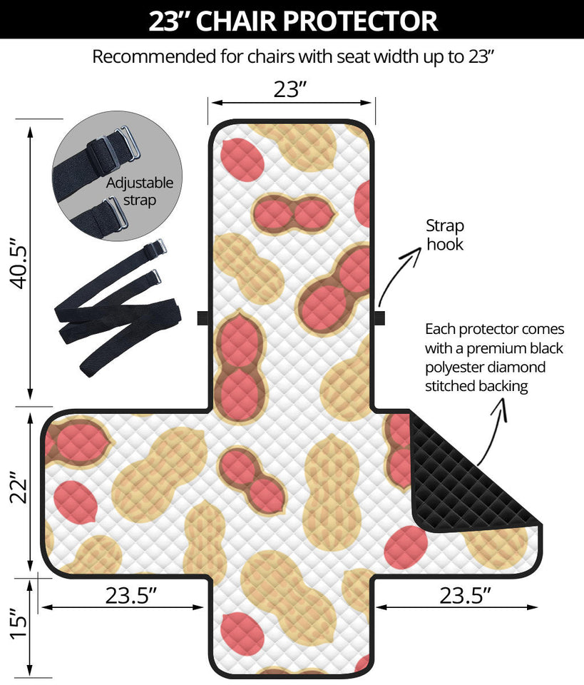 Peanut Theme Pattern Chair Cover Protector