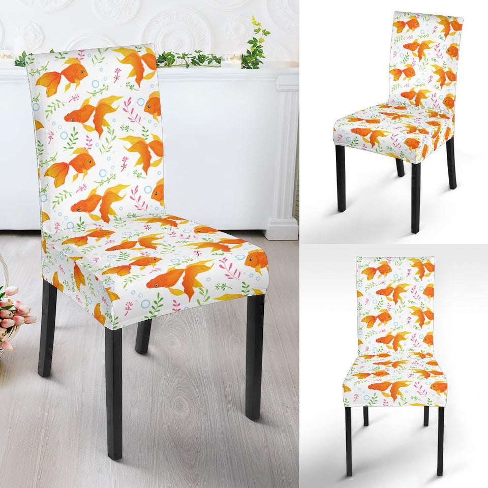 Goldfish Pattern Print Design 03 Dining Chair Slipcover