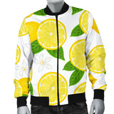 Lemon Flower Pattern Men Bomber Jacket