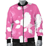 Poodle Pink Theme Pattern Men Bomber Jacket