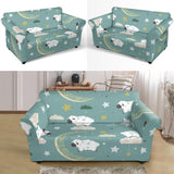 Sheep Sweet Dream Pattern Loveseat Couch Slipcover