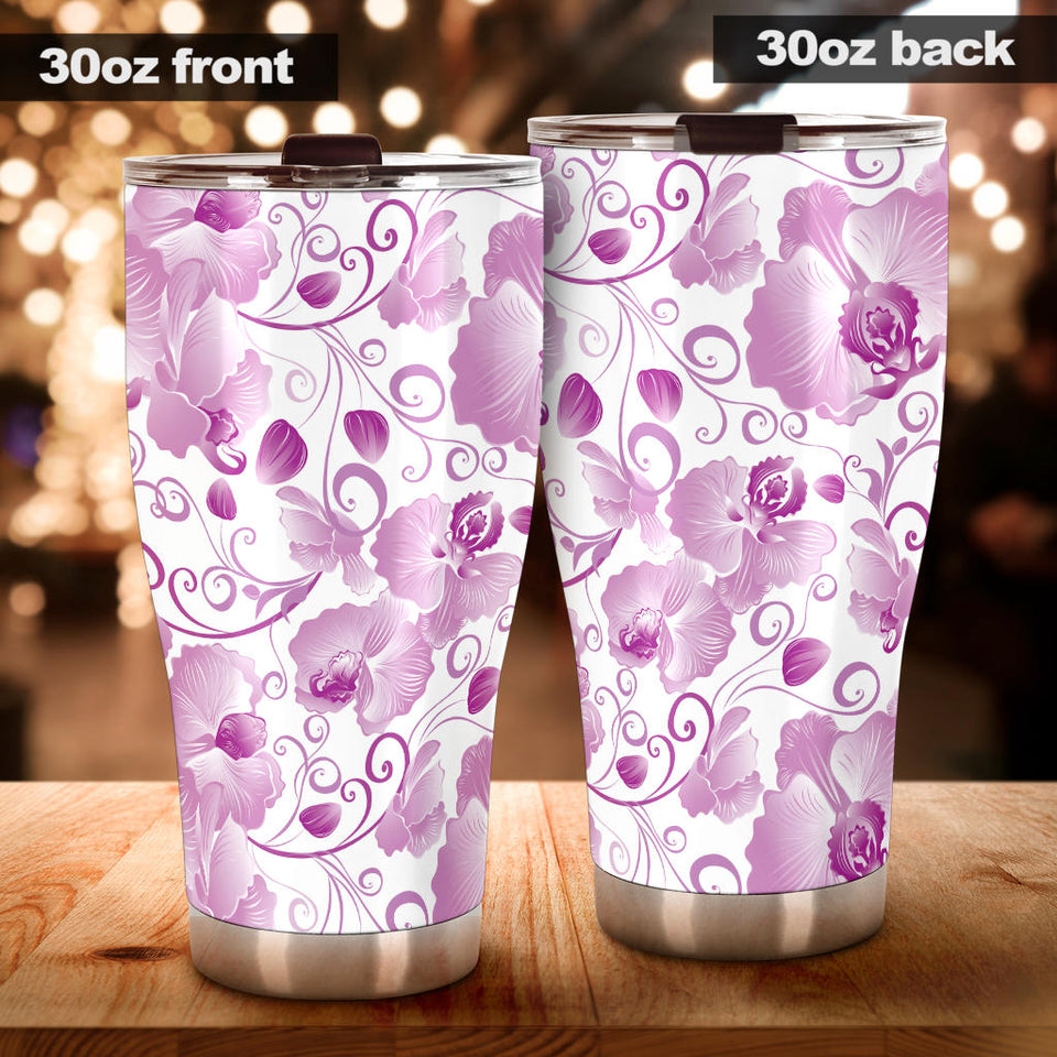 Orchid Pattern Tumbler