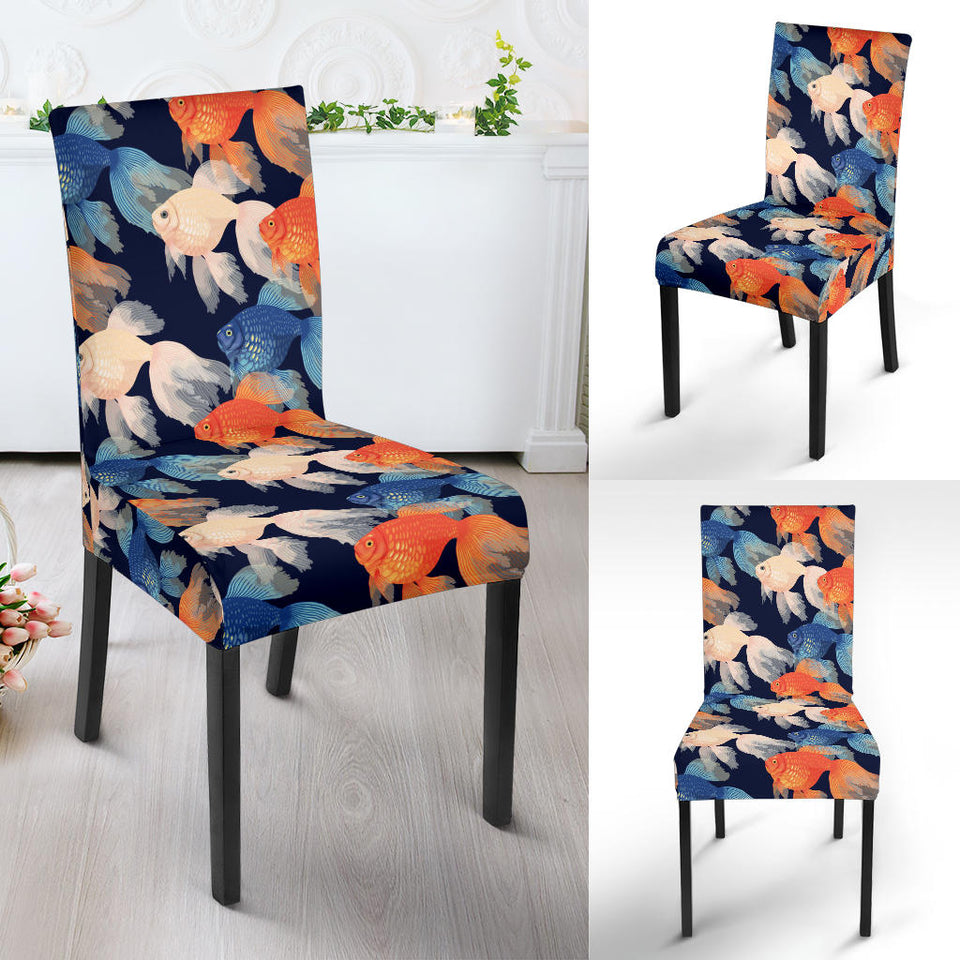 Goldfish Pattern Print Design 04 Dining Chair Slipcover