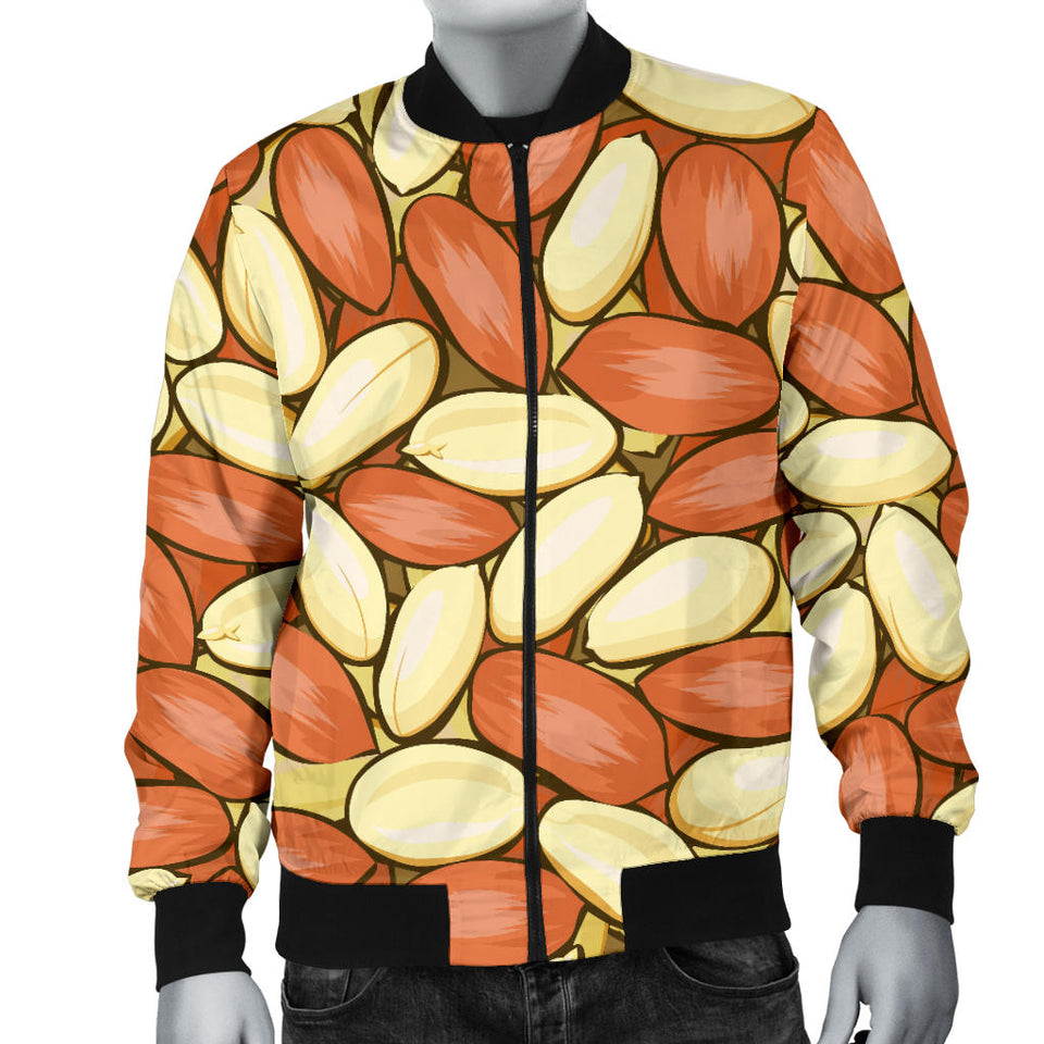 Peanut Pattern Background Men Bomber Jacket