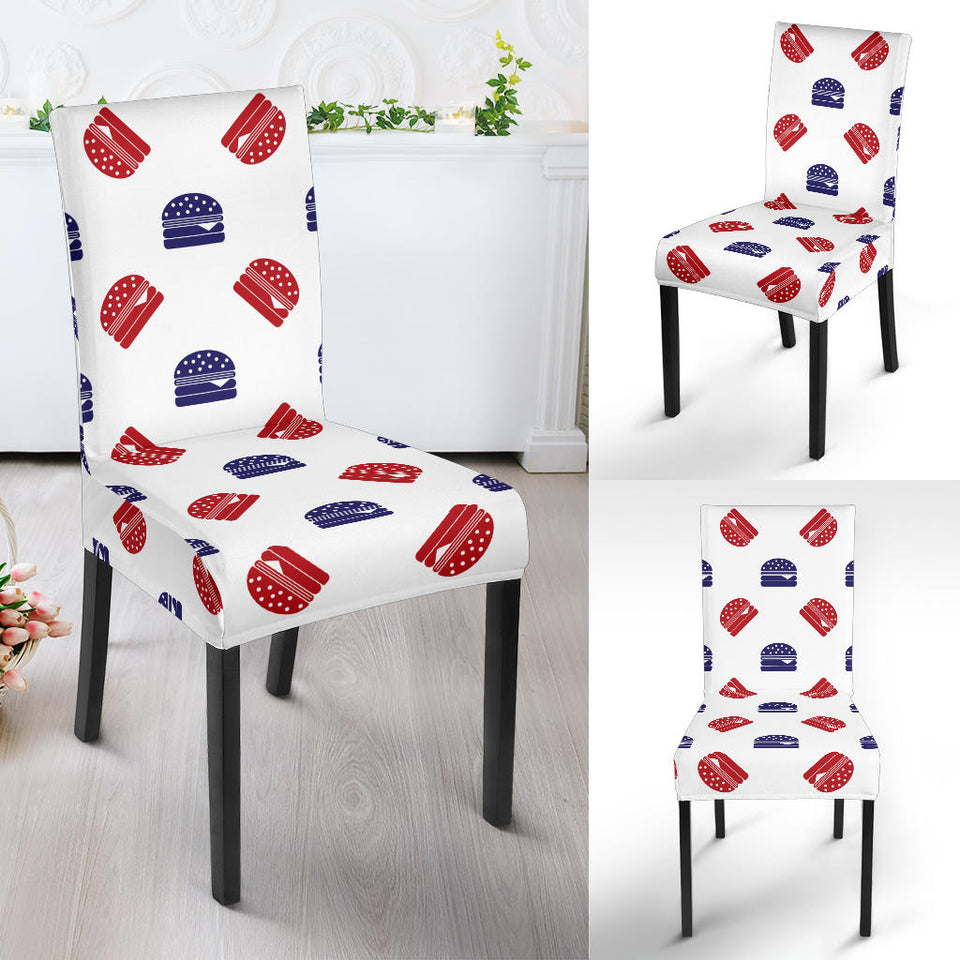 Hamburger Pattern Print Design 04 Dining Chair Slipcover