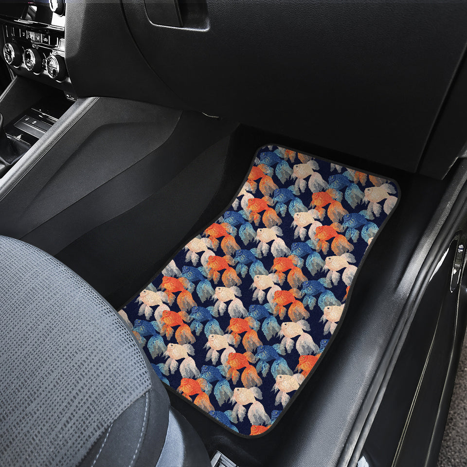 Goldfish Pattern Print Design 04 Front Car Mats