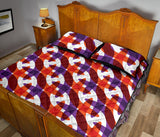 Boomerang Pattern Background Quilt Bed Set