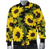 Sunflower Theme Pattern  Men Bomber Jacket