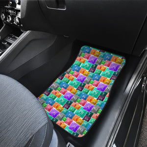 Chemistry Periodic Table Pattern Print Design 05 Front Car Mats