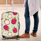 Dragon Fruit Pattern Green Background Luggage Covers