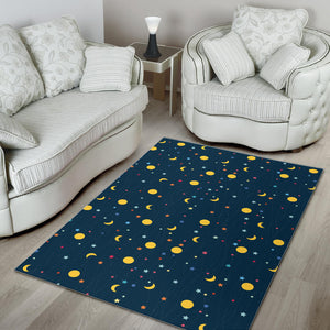 Moon Star Pattern Area Rug