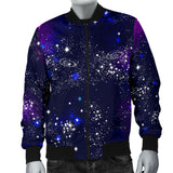 Space Galaxy Pattern Men Bomber Jacket