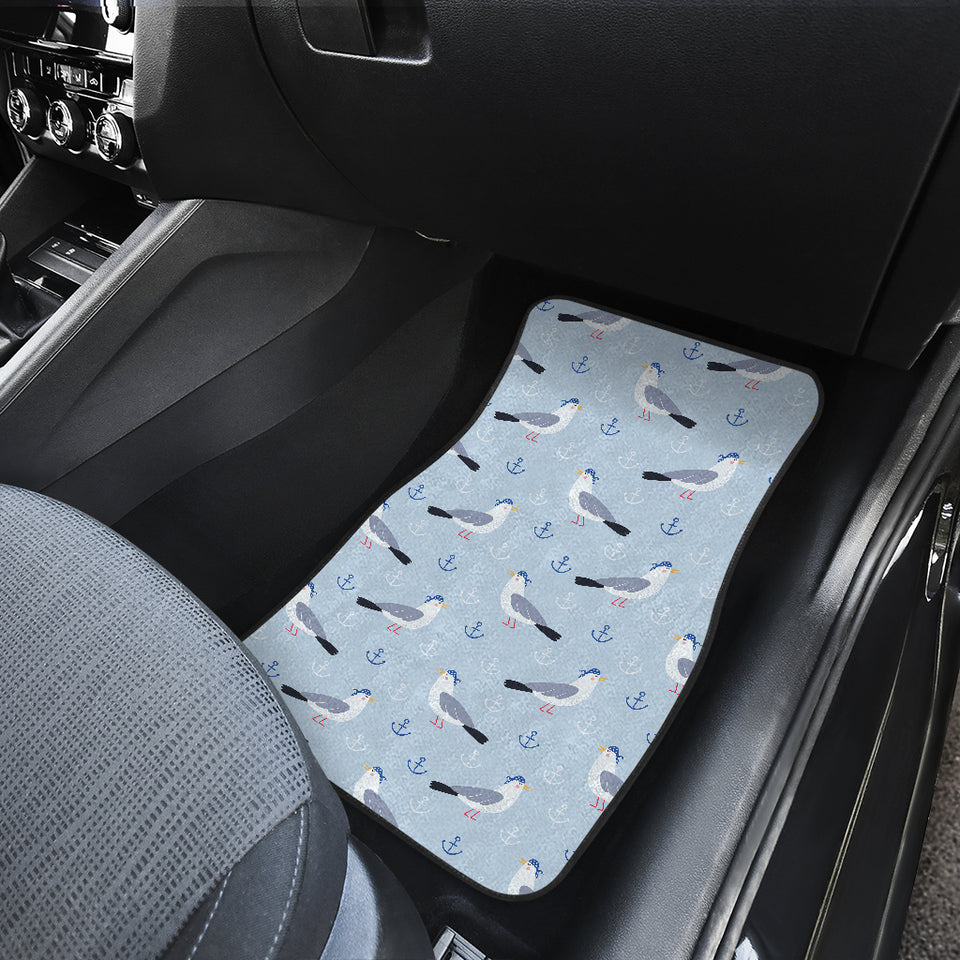 Pigeon Pattern Print Design 03 Front and Back Car Mats