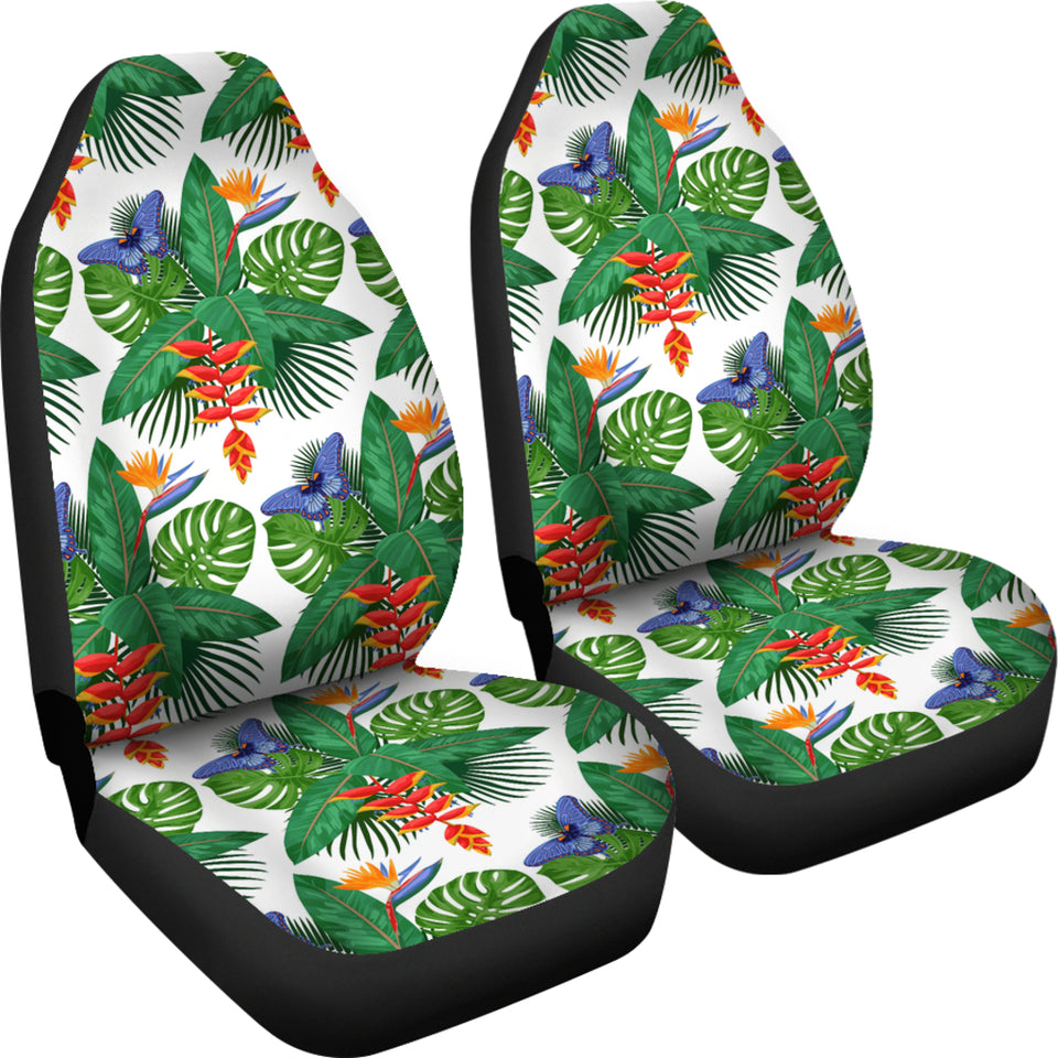Heliconia Butterfly Leaves Pattern Universal Fit Car Seat Covers