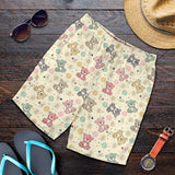 Teddy Bear Pattern Print Design 05 Men Shorts