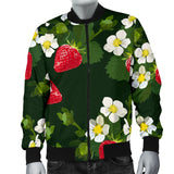 Strawberry Pattern Background Men Bomber Jacket