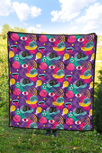 Snail Pattern Print Design 02 Premium Quilt