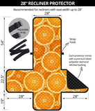 Sliced Orange Pattern Recliner Cover Protector