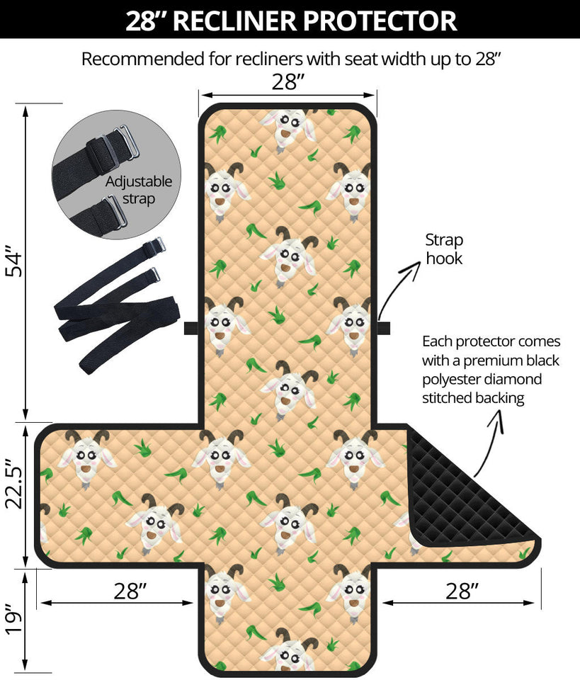 Goat Glass Pattern Recliner Cover Protector