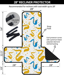 Saxophone Pattern Recliner Cover Protector