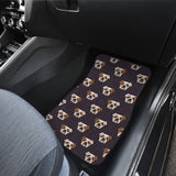 English Bulldog Pattern Print Design 03 Front and Back Car Mats