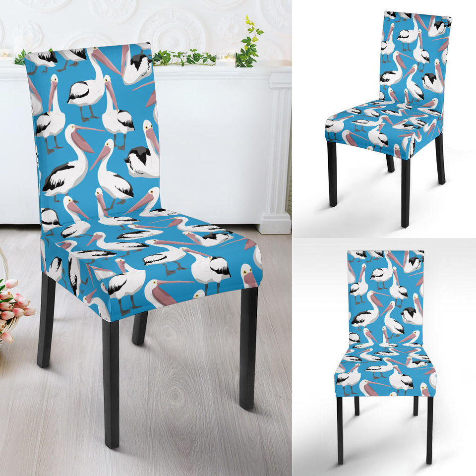 Pelican Pattern Print Design 04 Dining Chair Slipcover