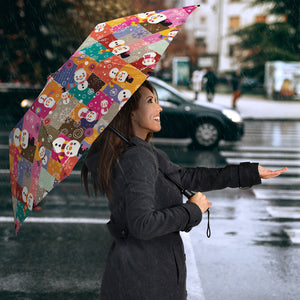 Snowman Colorful Theme Pattern Umbrella