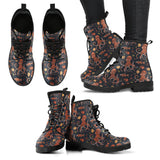 Octopus Pattern Leather Boots