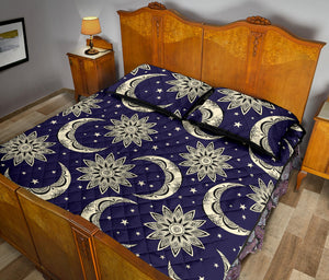 Moon Tribal Pattern Quilt Bed Set