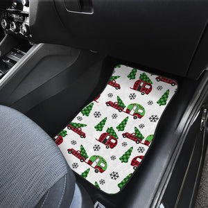 Camper Van Pattern Print Design 05 Front Car Mats