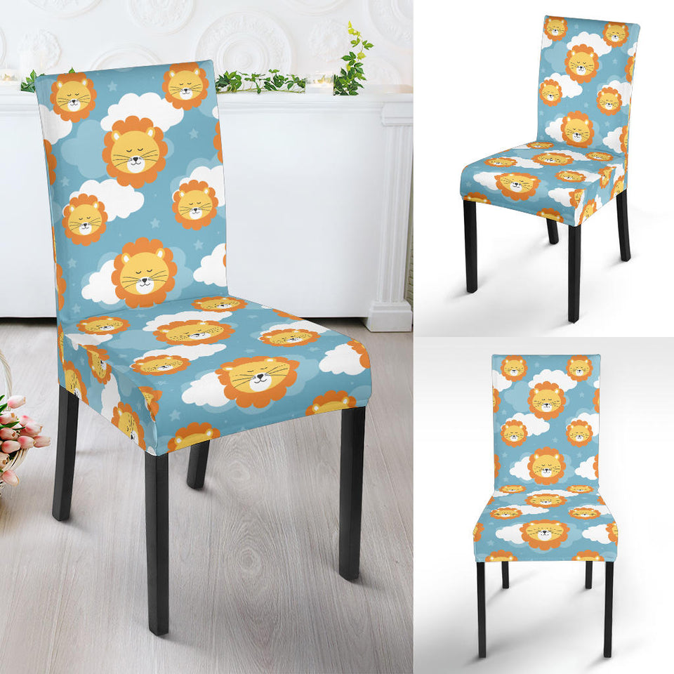 Lion Pattern Print Design 05 Dining Chair Slipcover
