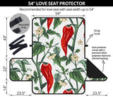 Chili Leaves Flower Pattern Loveseat Couch Cover Protector