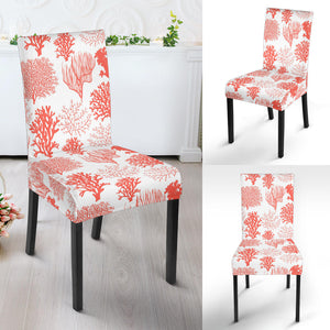 Coral Reef Pattern Print Design 05 Dining Chair Slipcover