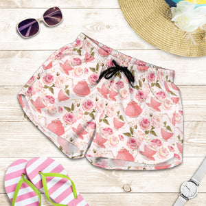 Tea pots Pattern Print Design 04 Women Shorts