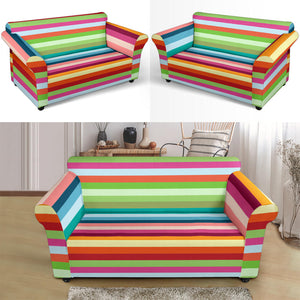 Rainbow Pattern Loveseat Couch Slipcover